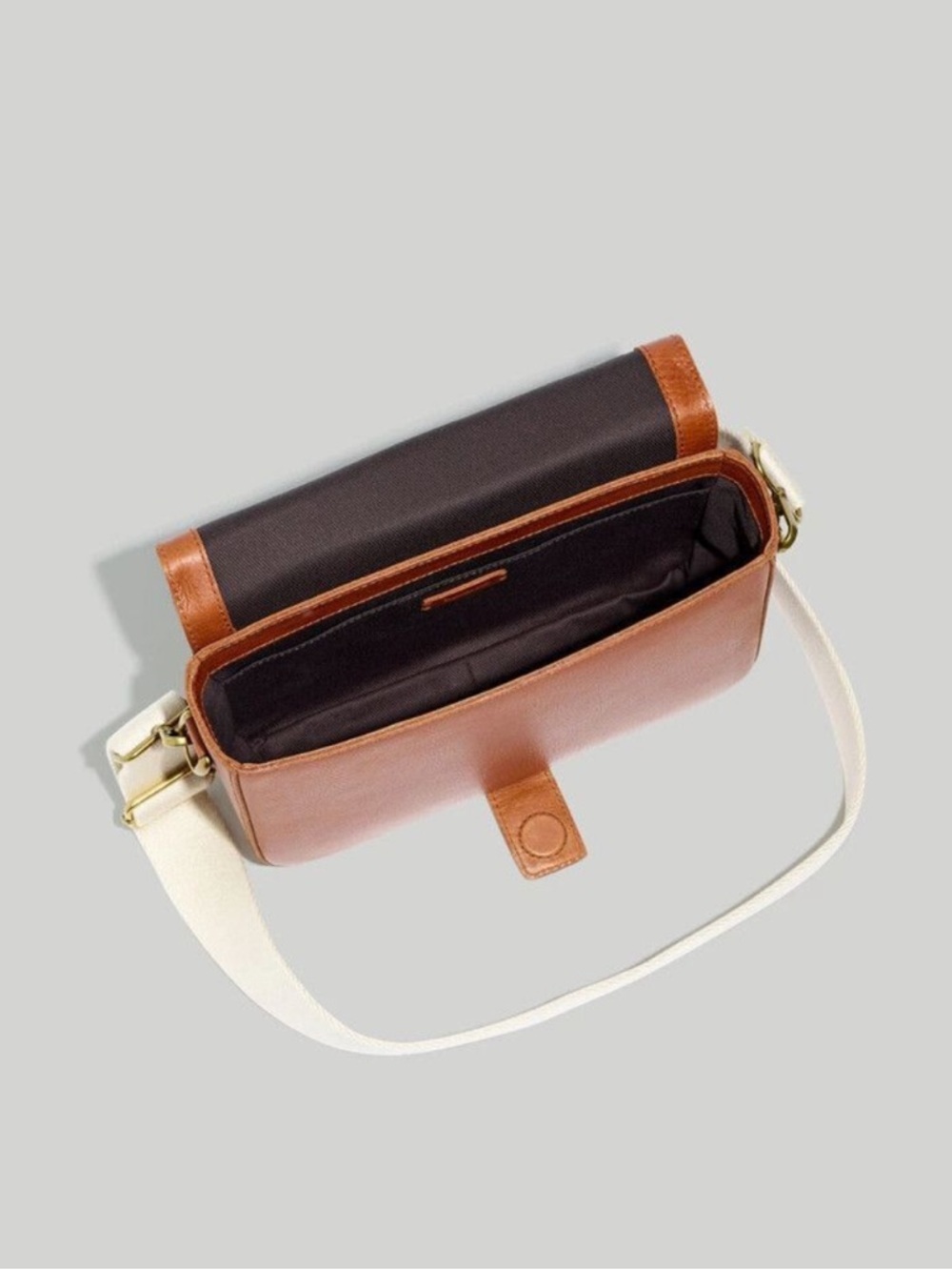 Madewell The Transport Flap Shoulder in Bag English Saddle - Picture 2 of 11